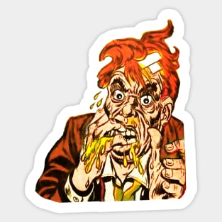 desperate red haired man Sticker